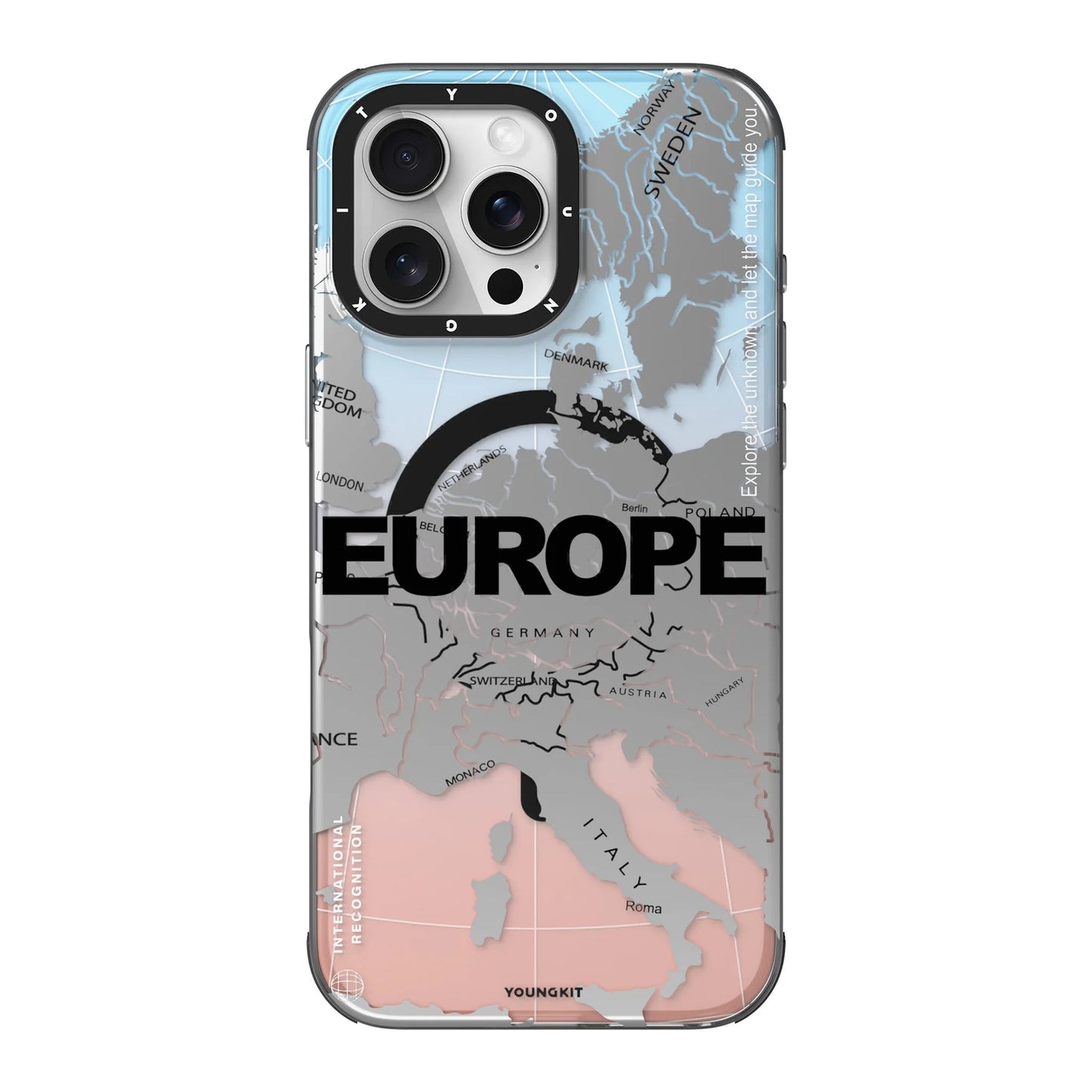 Artistic Continent Map Graphic Case - iPhone