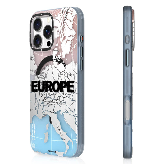 Artistic Continent Map Graphic Case - iPhone