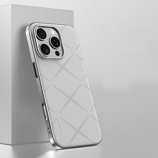 Classy High-End Leather Business Case - iPhone White