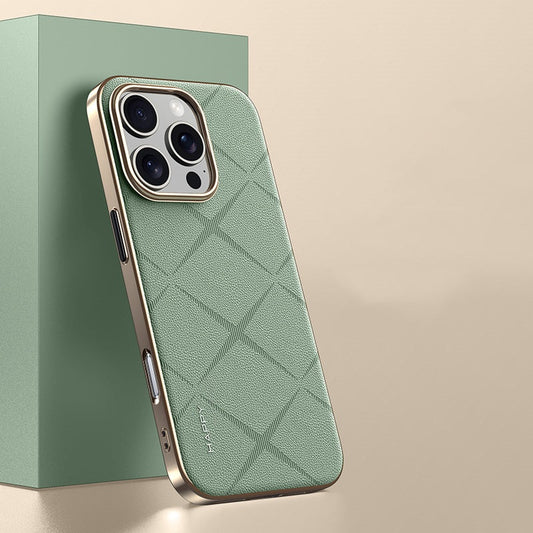 Classy High-End Leather Business Case - iPhone Green