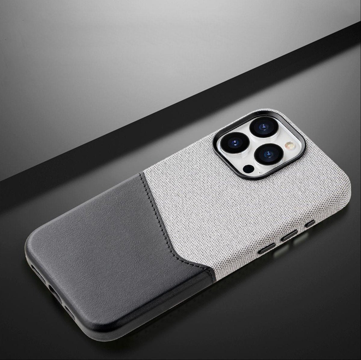 iPhone Series Sleek Dual Tone Card Holder Case Grey