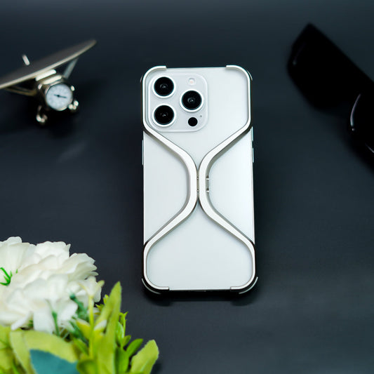 Premium X-Grip Armor Frame Case - iPhone White