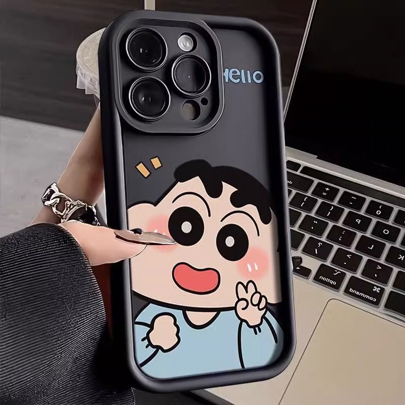 Cartoon Charm Case For Apple IPhone Series Black